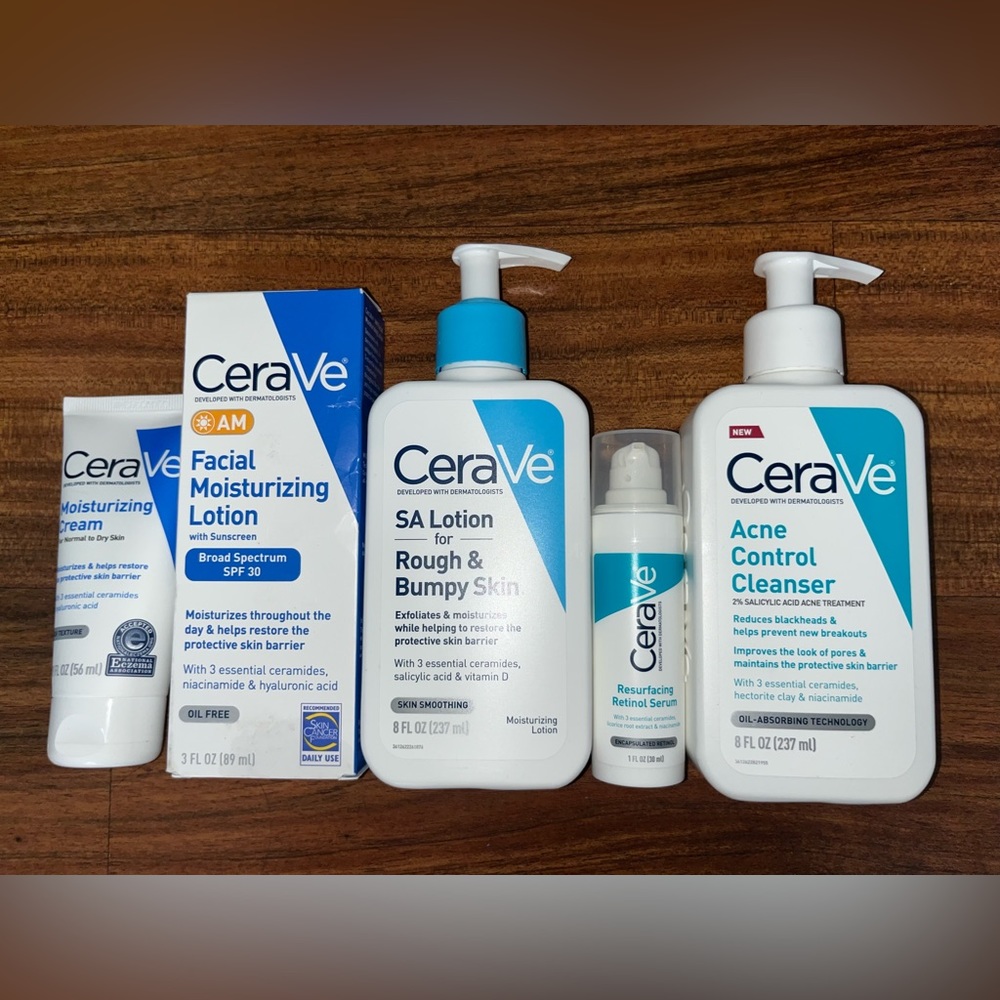 Selling 5 Cerave products original combined value at $77, selling for $35
